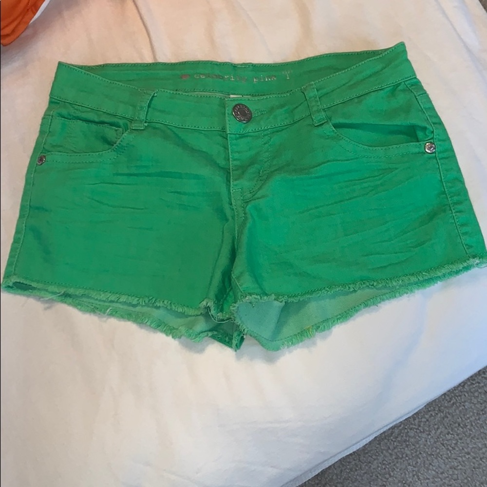 bright green shorts